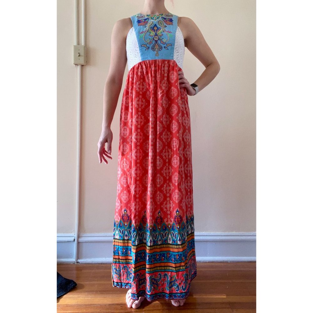 Boho Embroidered Maxi Dress